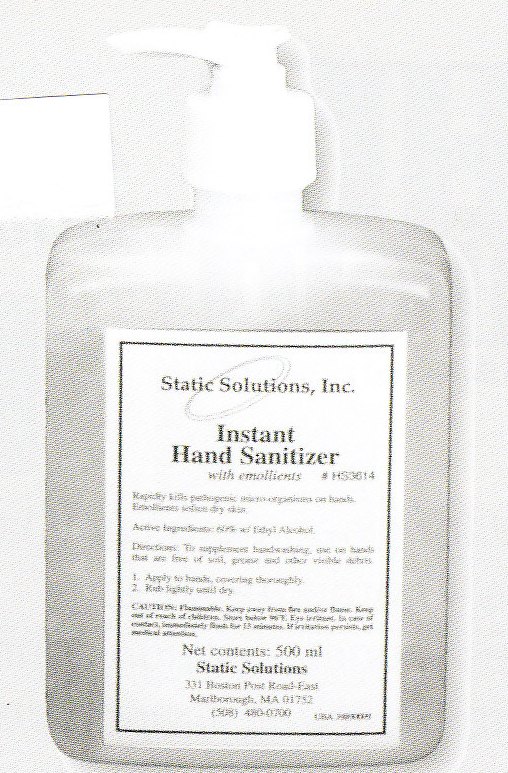 Hand Sanitizer for Static Sensitive Areas HS-3614